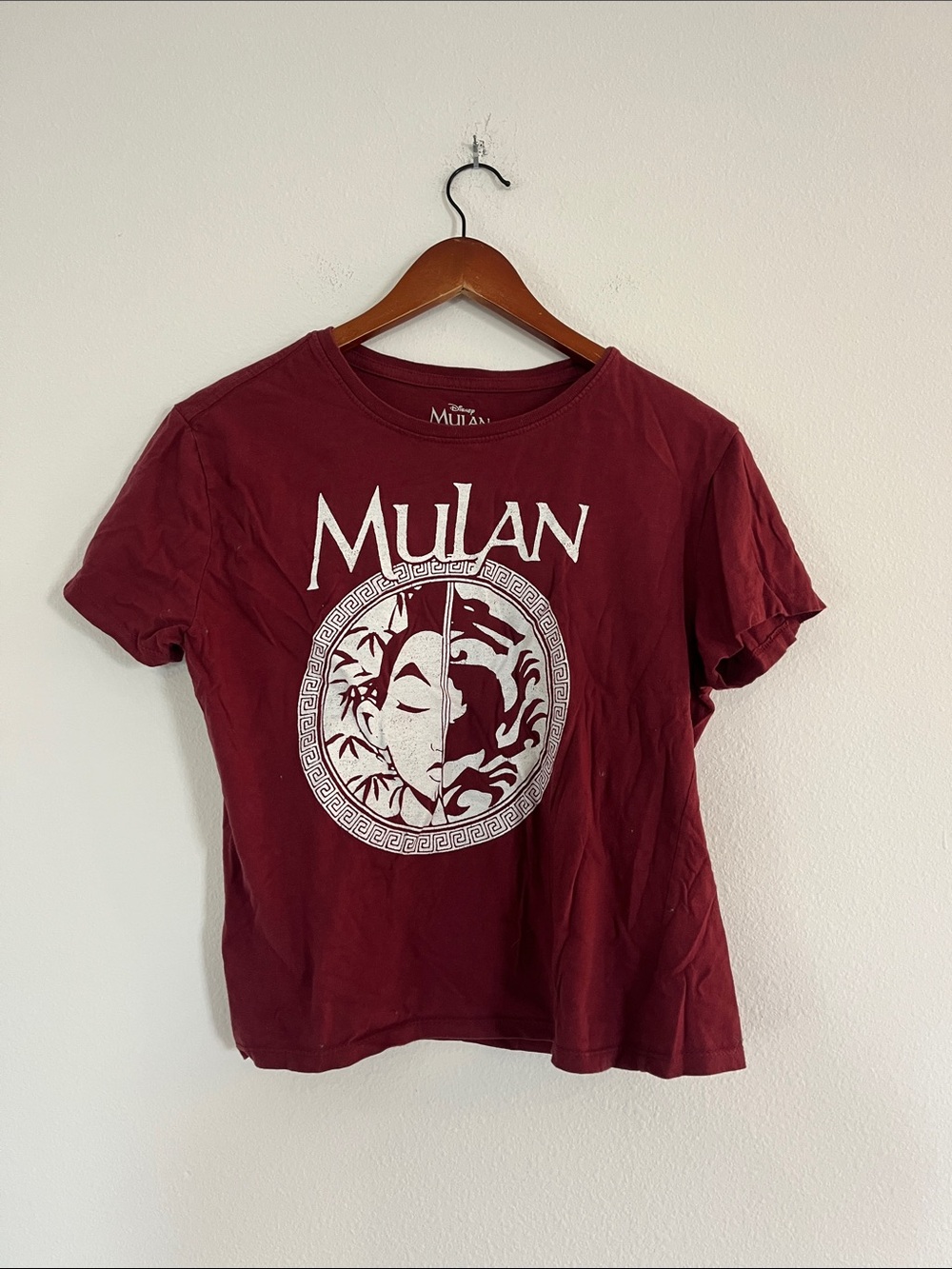 Disney Mulan Burgundy Short Sleeve Tee